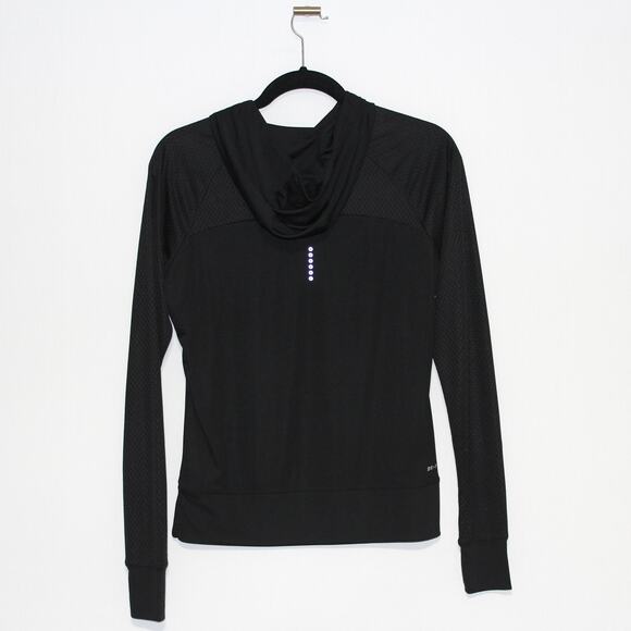 Nike Mesh Sleeve Black Long Sleeve Dri Fit Top Medium - Picture 4 of 5